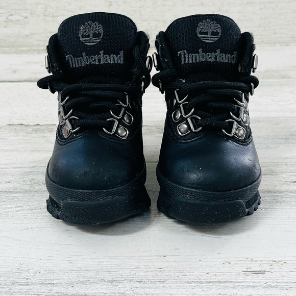 Timberland Toddler Kids Euro Hiker Lace Up Boots Size 4 In Black - Picture 4 of 12